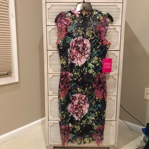 Paperdolls colorful lace midi dress